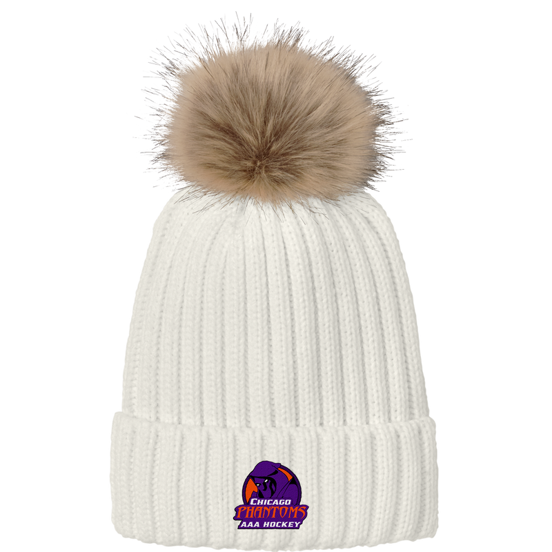 Chicago Phantoms Faux Fur Pom Beanie