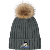 Mid-State Mustangs Faux Fur Pom Beanie