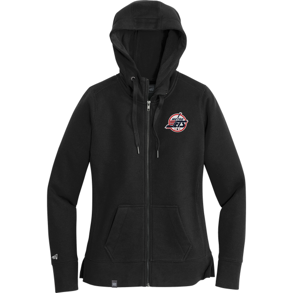 Metro Jets New Era Ladies French Terry Full-Zip Hoodie
