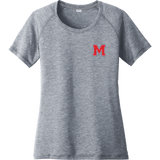 Mount St. Charles Ladies PosiCharge Tri-Blend Wicking Scoop Neck Raglan Tee