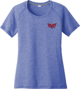 York Devils Ladies PosiCharge Tri-Blend Wicking Scoop Neck Raglan Tee