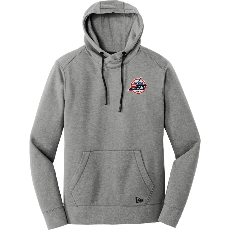 Metro Jets New Era Tri-Blend Fleece Pullover Hoodie
