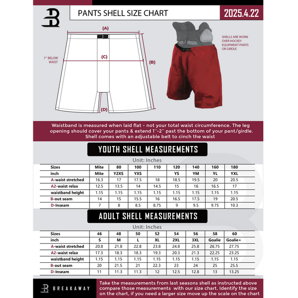 Pennsauken Pilots Youth Sublimated Pants Shell