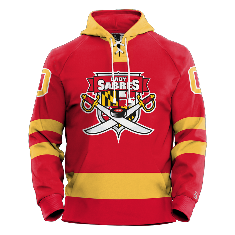 SOMD Lady Sabres Adult Sublimated Retro Hoodie